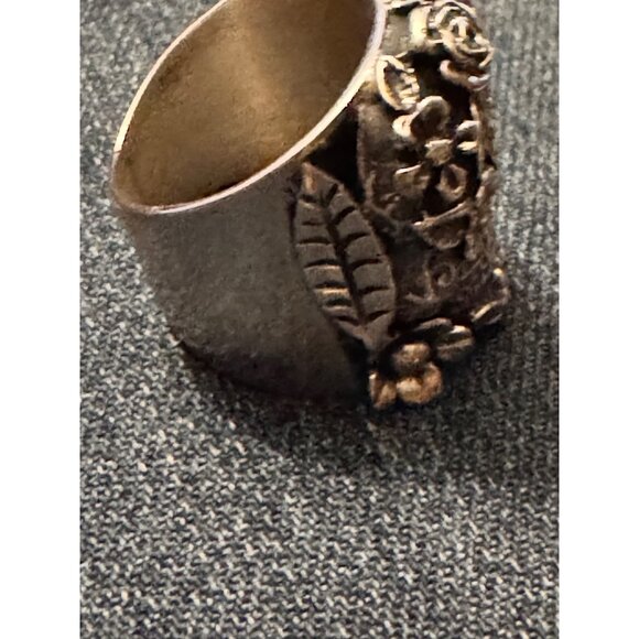 Sterling Silver 925 Día de los Muertos Sugar Skull Ring JJ Size 9 1/2 19.83g - Picture 9 of 14